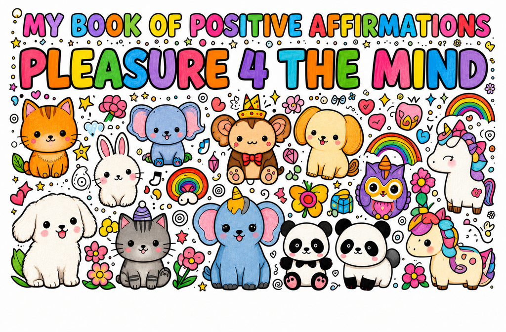 Pleasure 4 The Mind – Children's Positive Affirmation Colouring Book