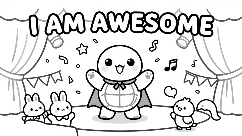 Pleasure 4 The Mind – Children's Positive Affirmation Colouring Book