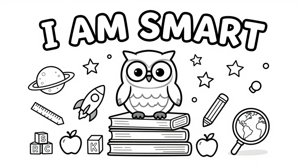 Pleasure 4 The Mind – Children's Positive Affirmation Colouring Book
