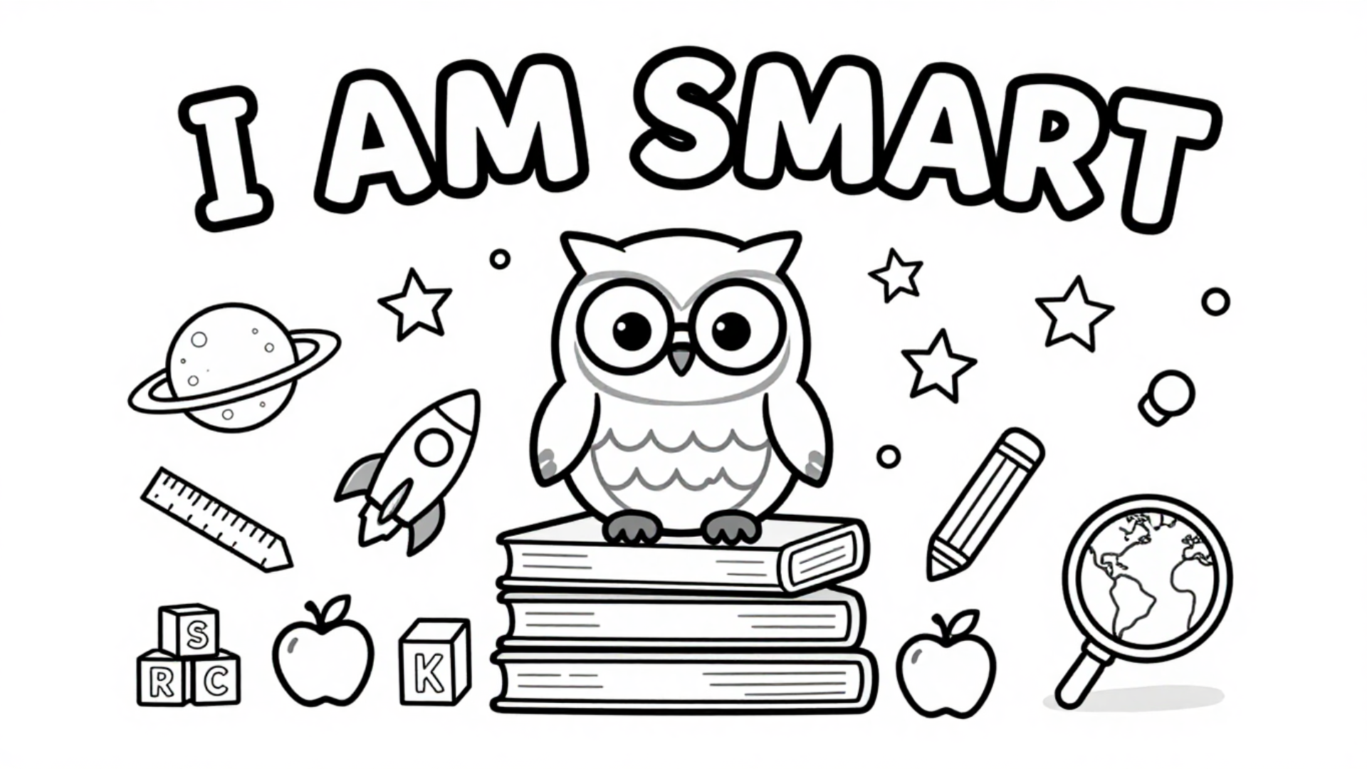 Pleasure 4 The Mind – Children's Positive Affirmation Colouring Book